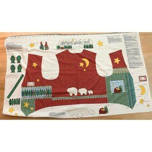 Northern Woods Vest Fabric Panel Sewing Pattern New Cut & Sew One Size Barn Farm